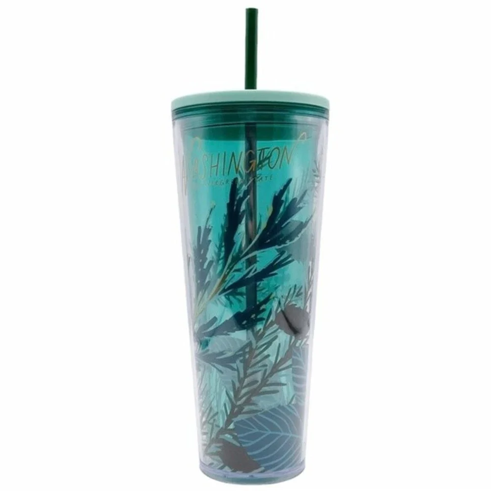 Starbucks Venti Cold Cup Washington the Evergreen State Tumbler Green 24 fl oz